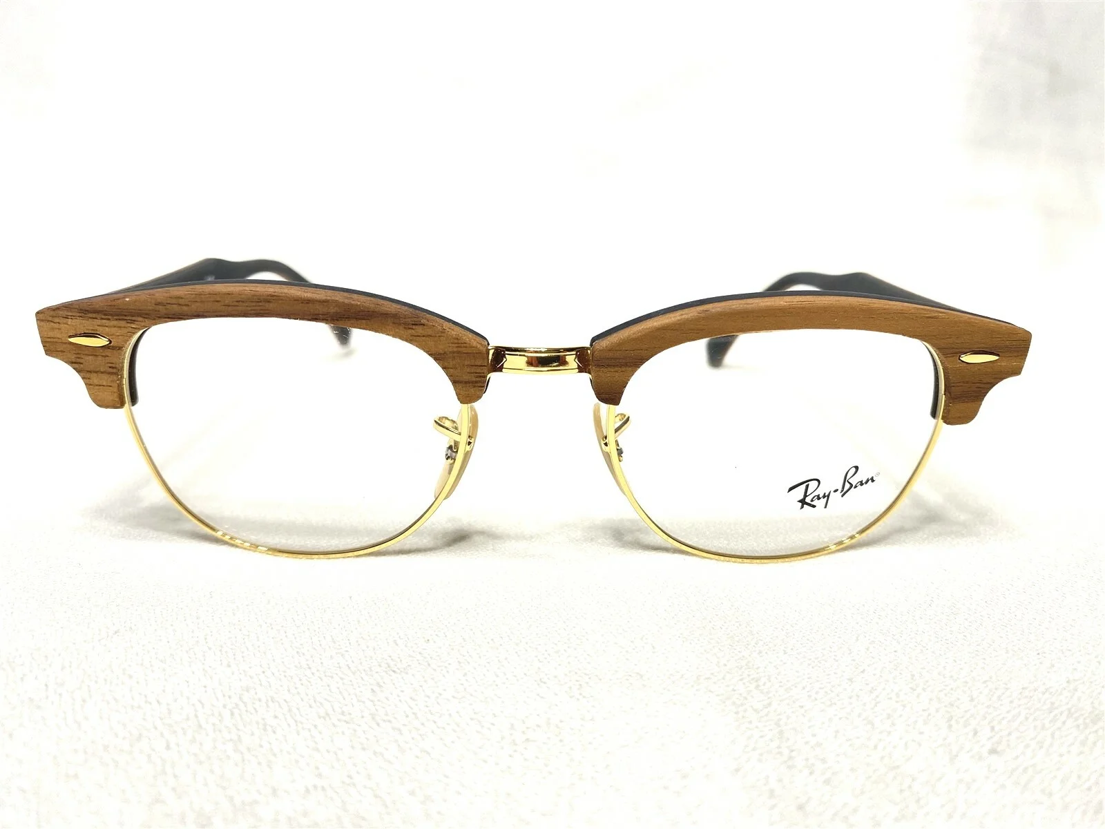 NEW Ray Ban RB5154-M 5560 Clubmaster Maple Wood Eyeglasses Frames 51/21~145 2