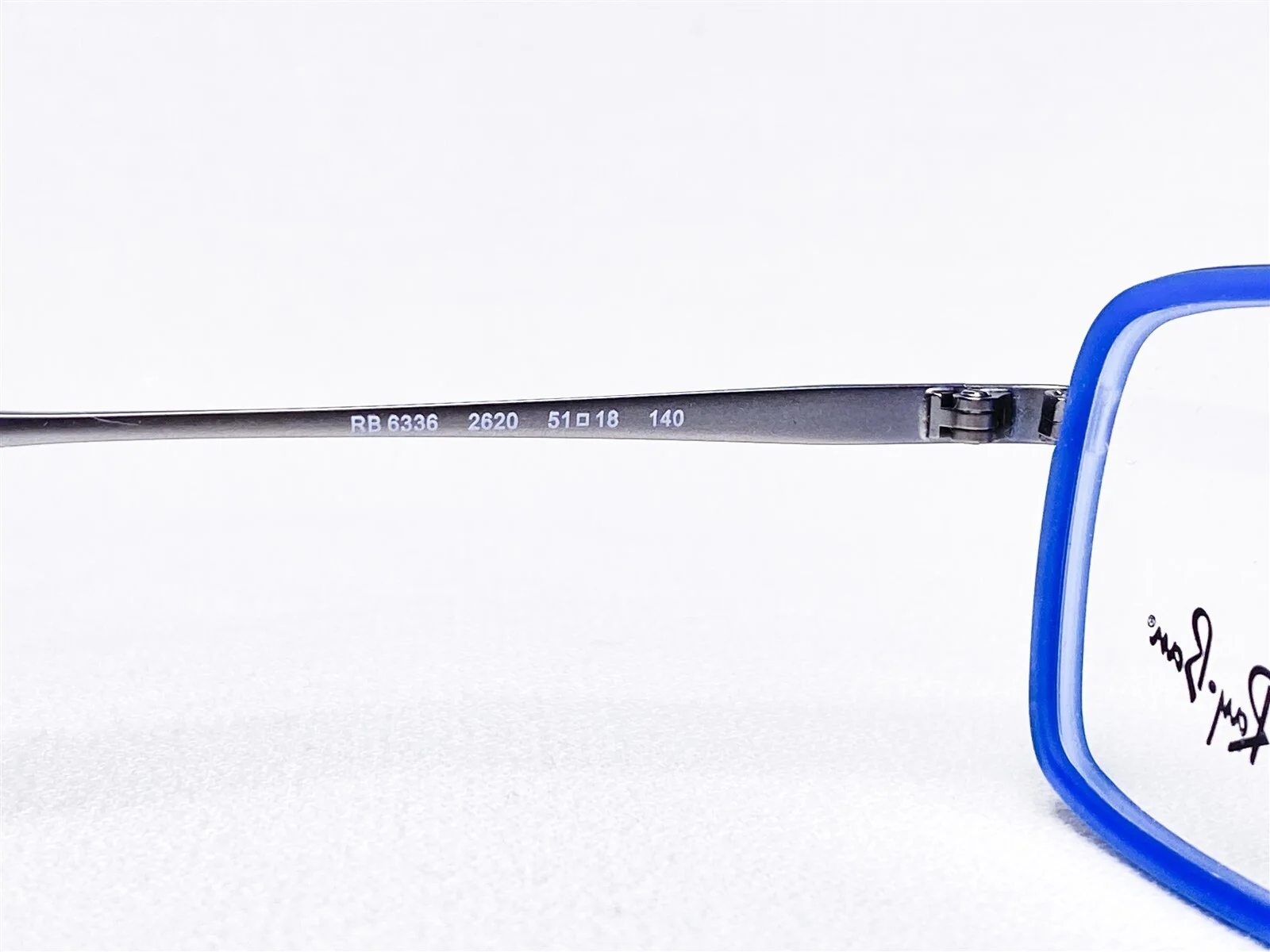 NEW Ray Ban RB6336 2620 Womens Rubber Blue Rectangle Eyeglasses Frames 51/18~140 4