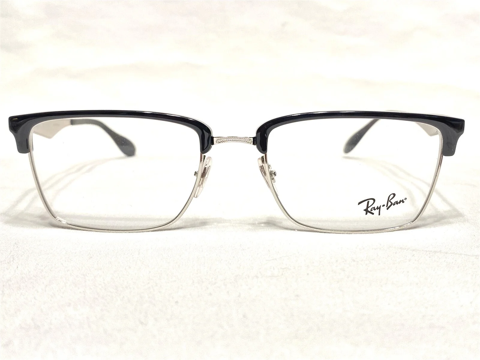 NEW Ray Ban RB6397 2932 Black/Gunmetal Rectangle Modern Eyeglasses Frames 54/19 2