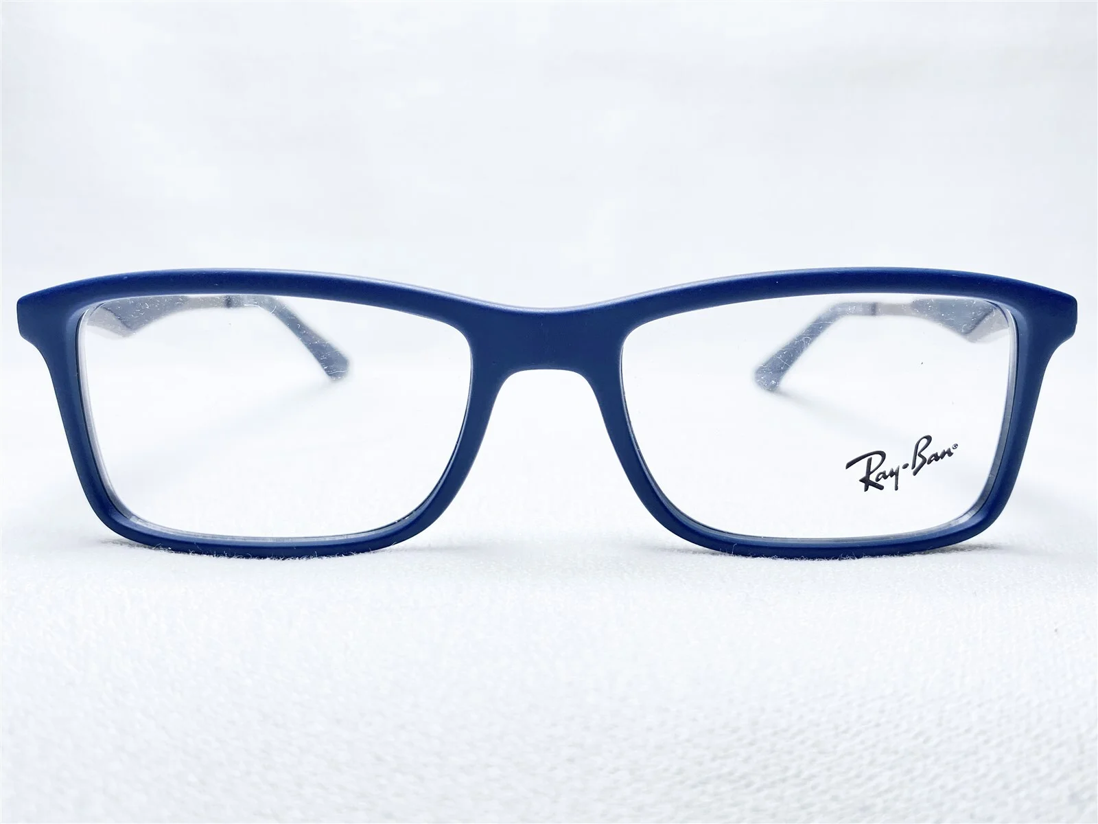 NEW Ray Ban RB7023 5260 Mens Blue/Matte Grey Rectangle Eyeglasses Frames 53/17