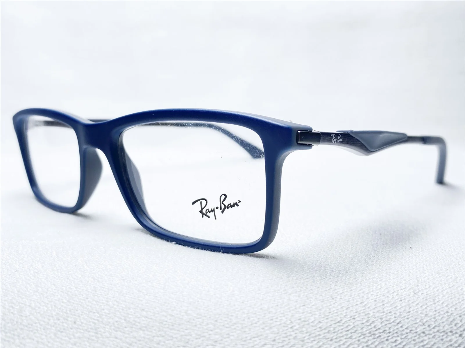 NEW Ray Ban RB7023 5260 Mens Blue/Matte Grey Rectangle Eyeglasses Frames 53/17 2