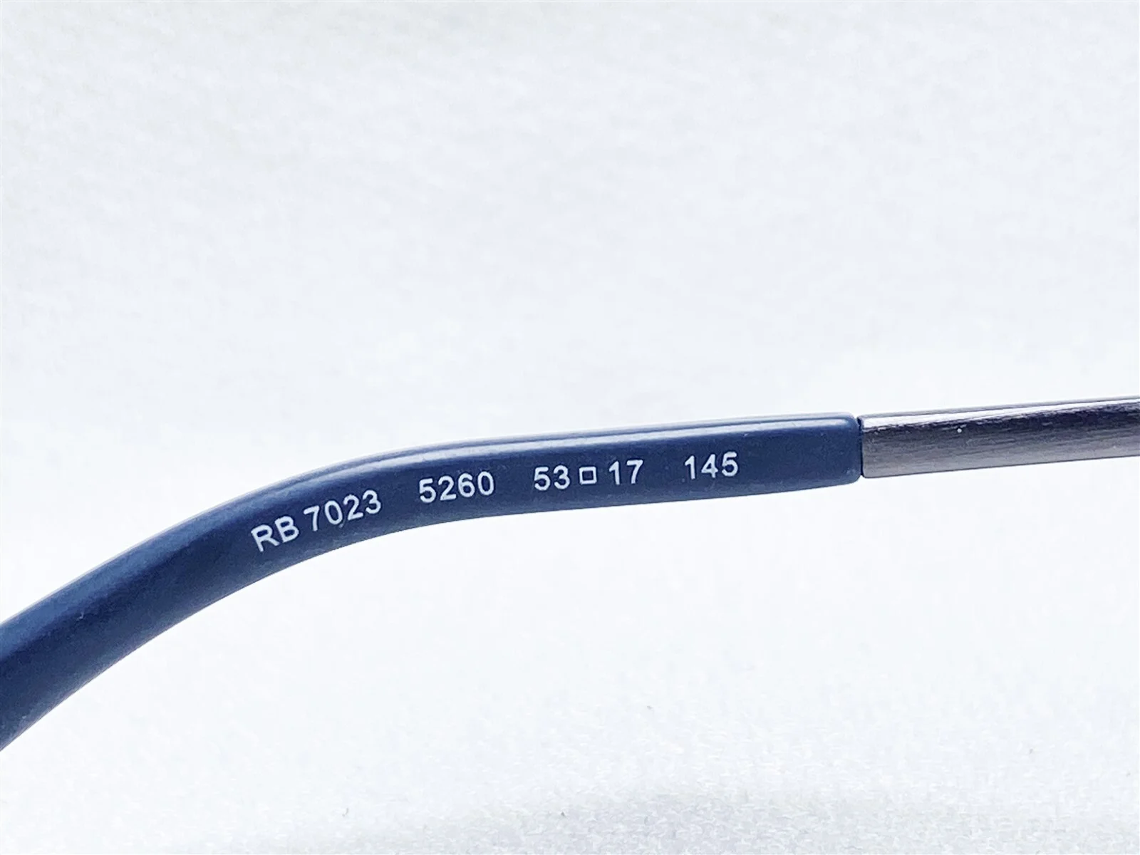 NEW Ray Ban RB7023 5260 Mens Blue/Matte Grey Rectangle Eyeglasses Frames 53/17 4