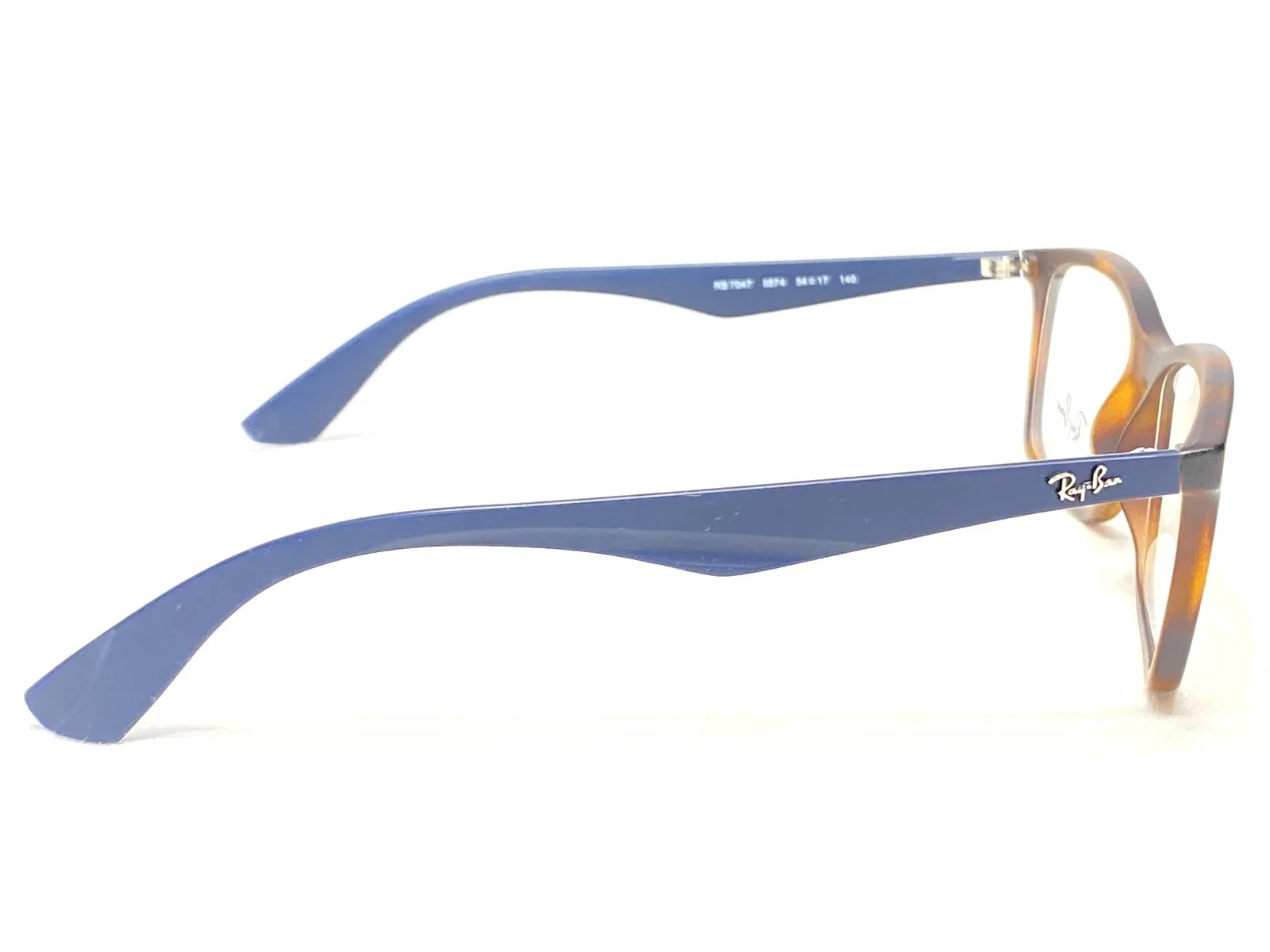 NEW Ray Ban RB7047 5574 Mens Tortoise & Blue Nylon Eyeglasses Frames 54/17~140 3