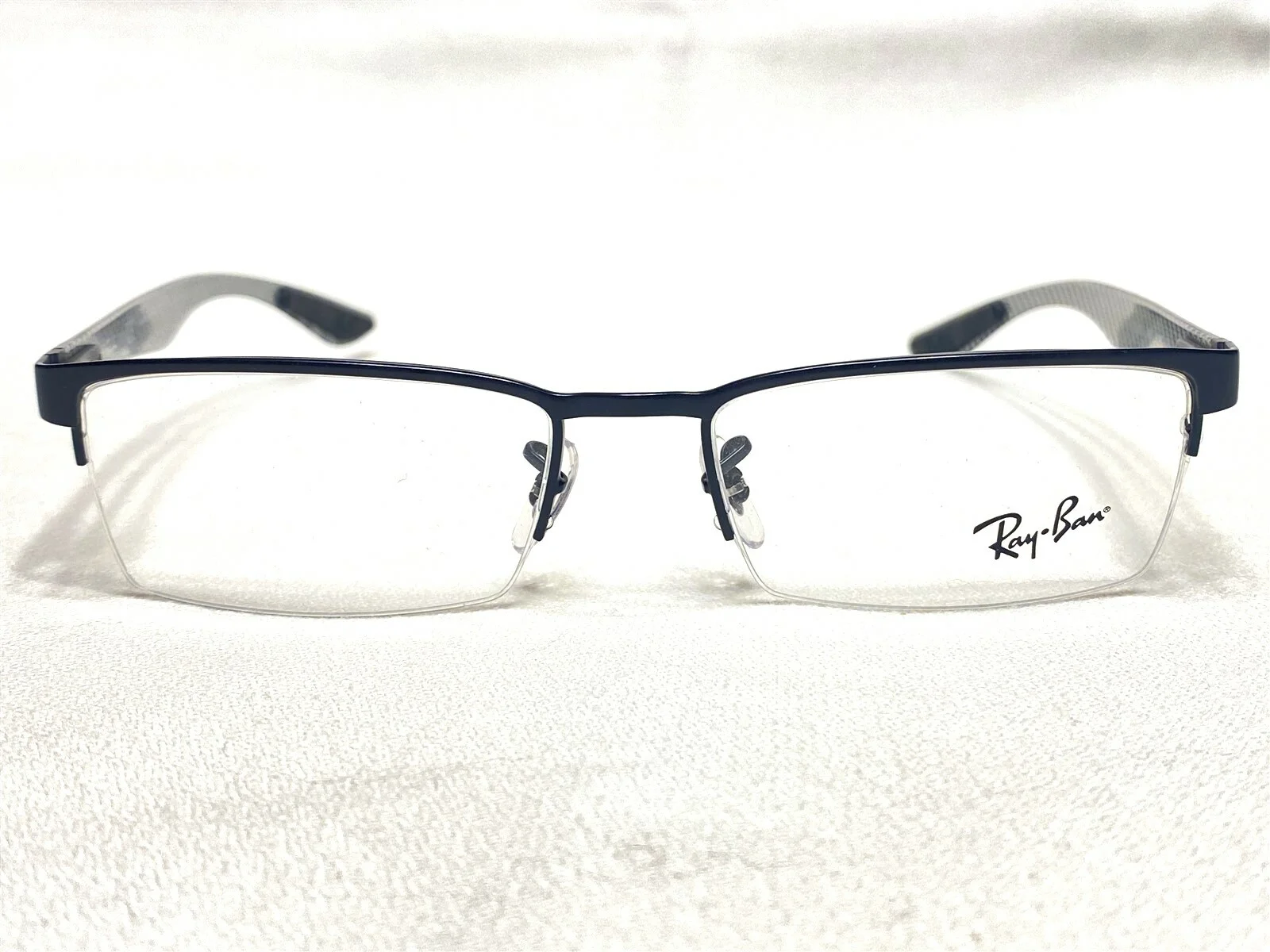 NEW Ray Ban RB8412 2503 Mens Black & Brown Carbon Fiber Eyeglasses Frames 52/17 2
