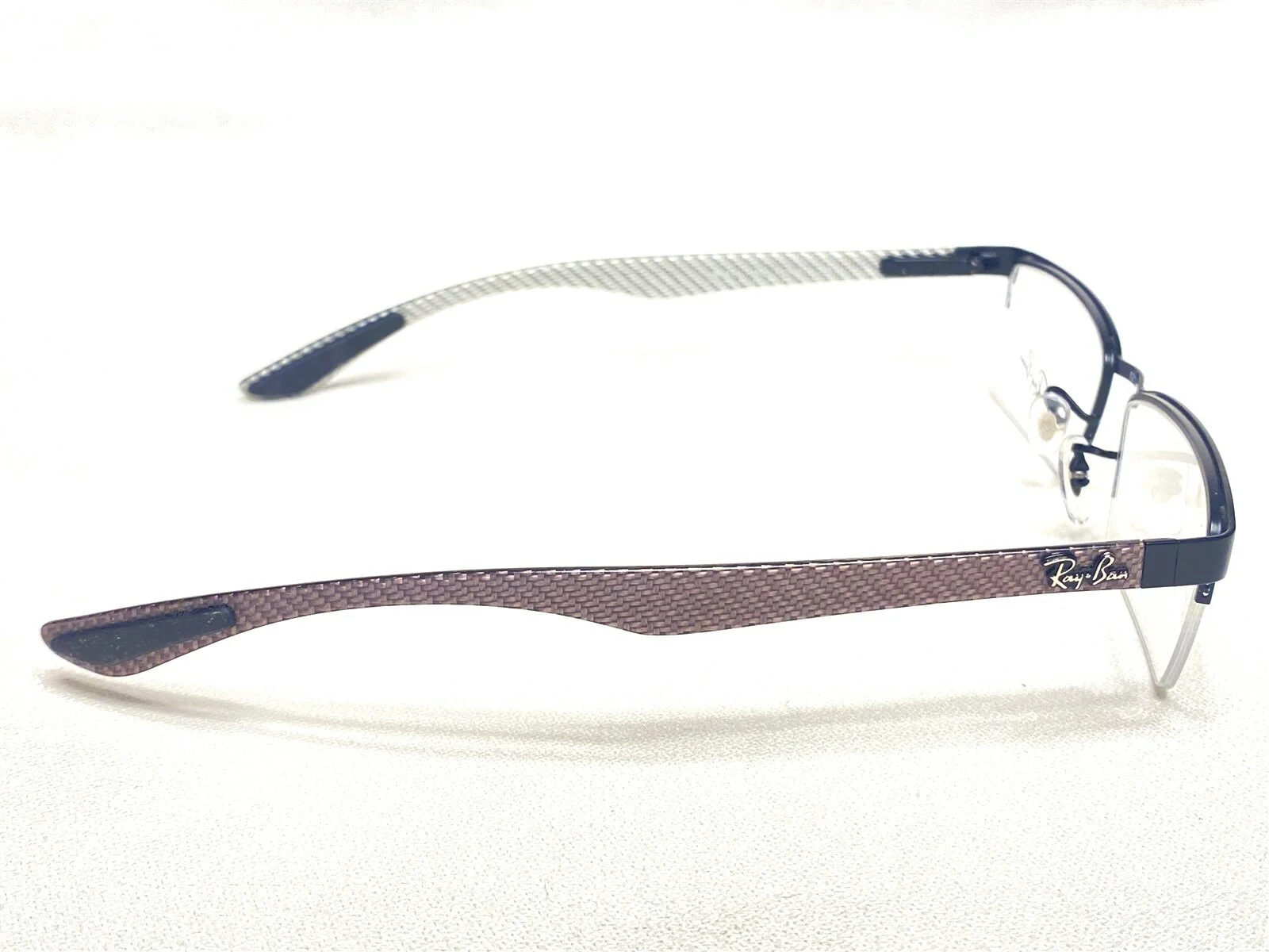 NEW Ray Ban RB8412 2503 Mens Black & Brown Carbon Fiber Eyeglasses Frames 52/17 3
