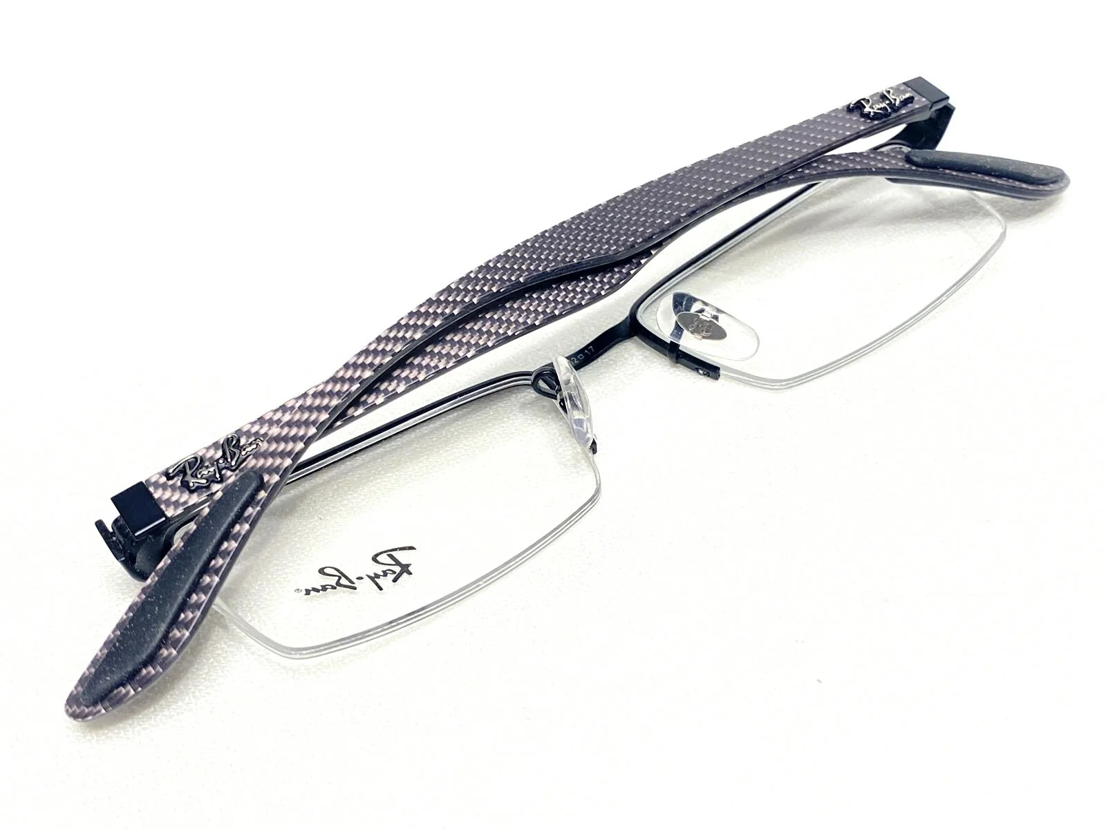 NEW Ray Ban RB8412 2503 Mens Black & Brown Carbon Fiber Eyeglasses Frames 52/17 4