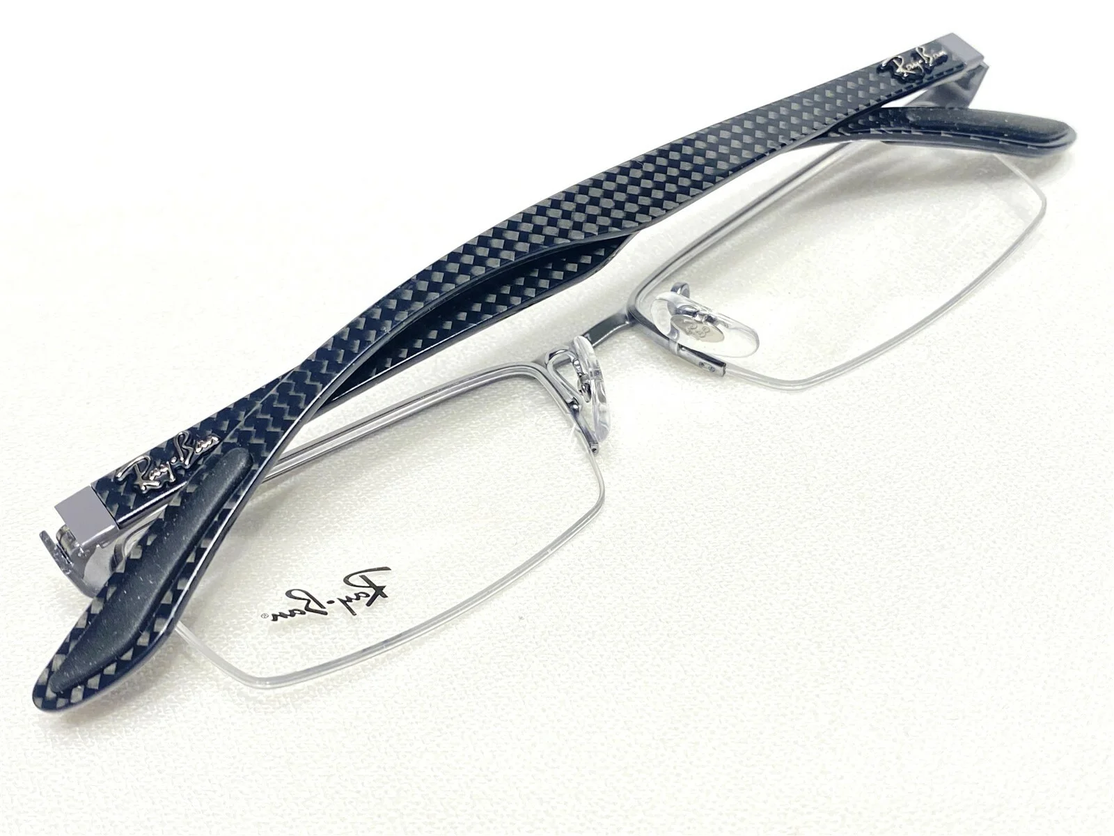 NEW Ray Ban RB8412 2893 Mens Gray & Black Carbon Fiber Eyeglasses Frames 54/17 4