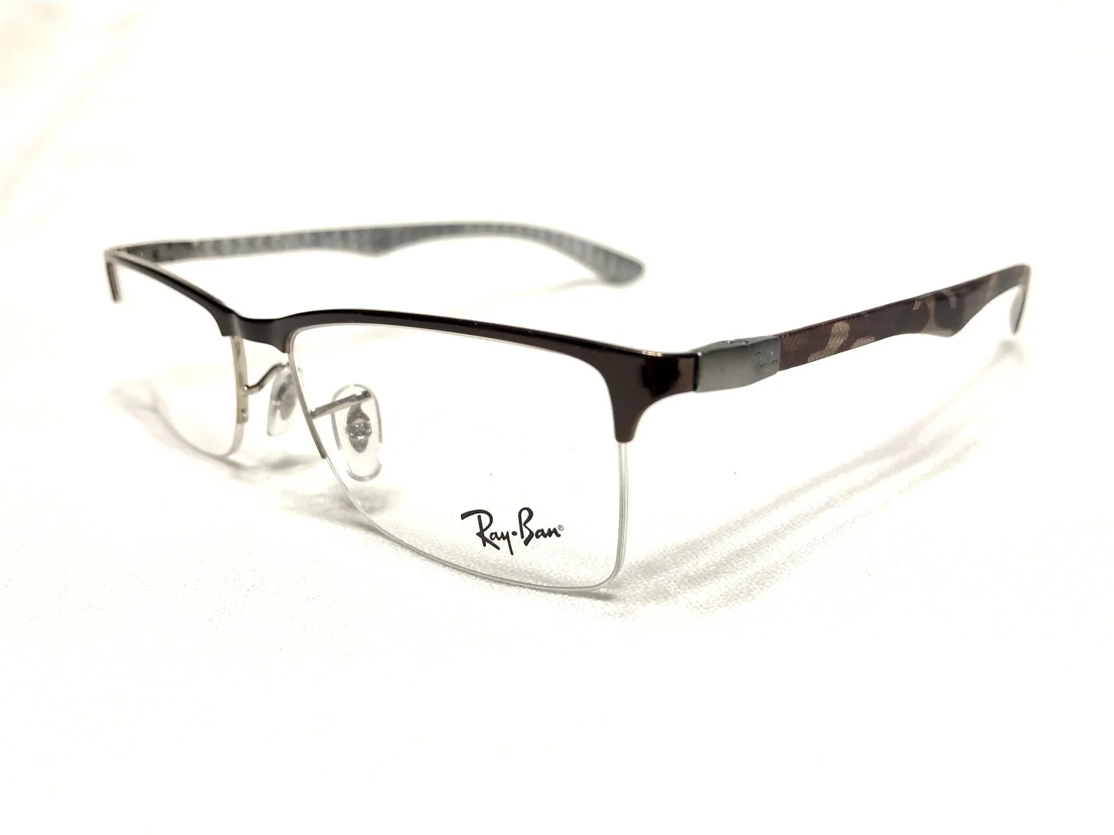 NEW Ray Ban RB8413 2892 Mens Brown Camouflage Carbon Fiber Eyeglasses Frames 54 2