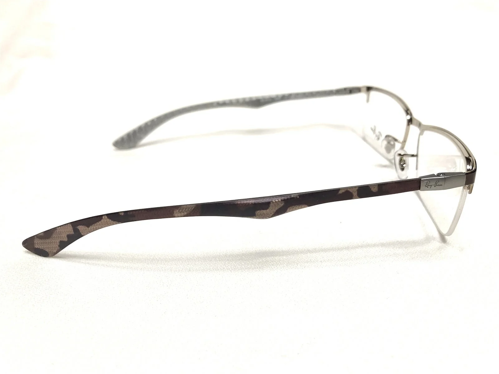NEW Ray Ban RB8413 2892 Mens Brown Camouflage Carbon Fiber Eyeglasses Frames 54 3