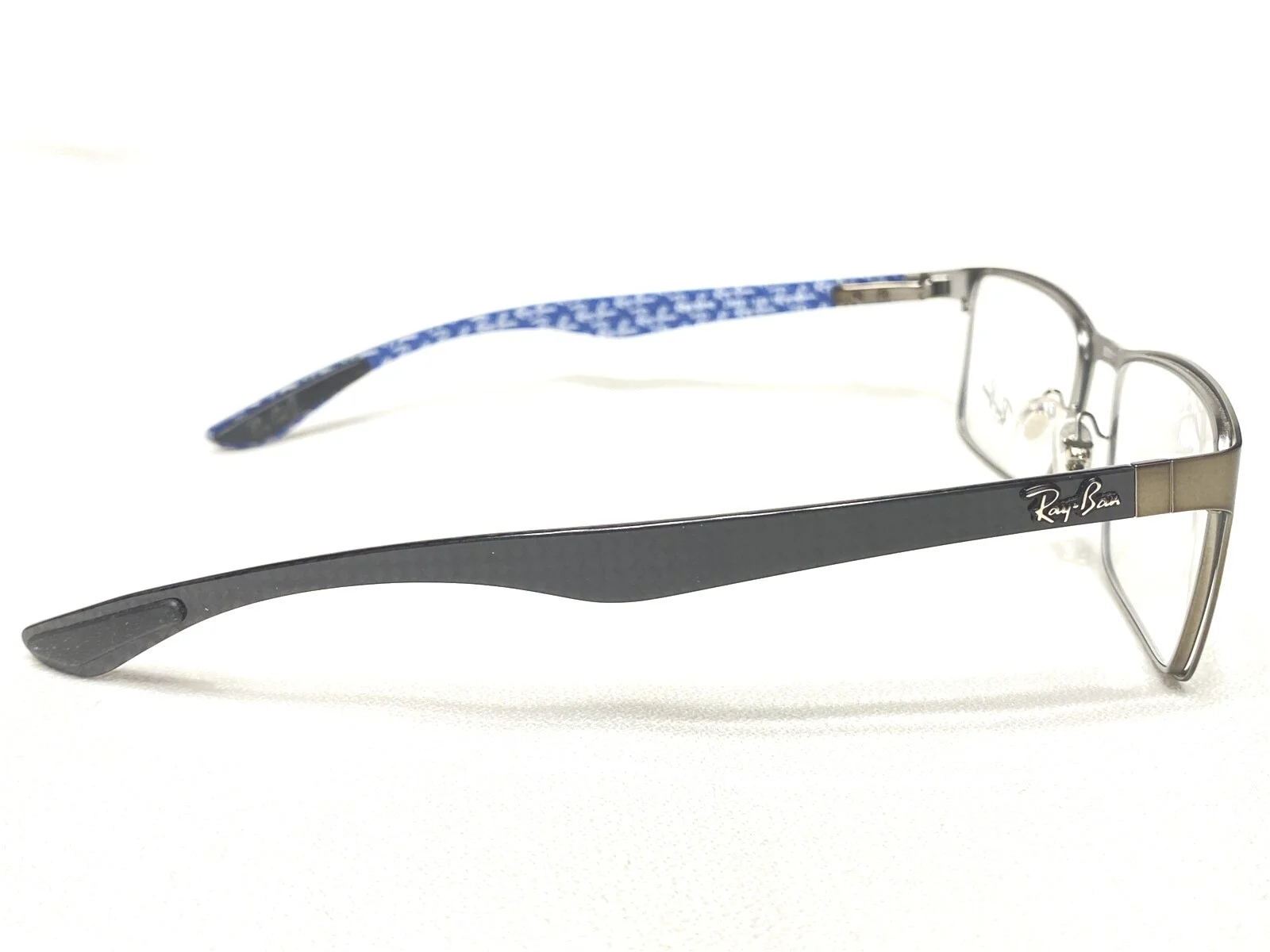 NEW Ray Ban RB8415 2620 Mens Silver & Black Carbon Fiber Eyeglasses Frames 53/17 3