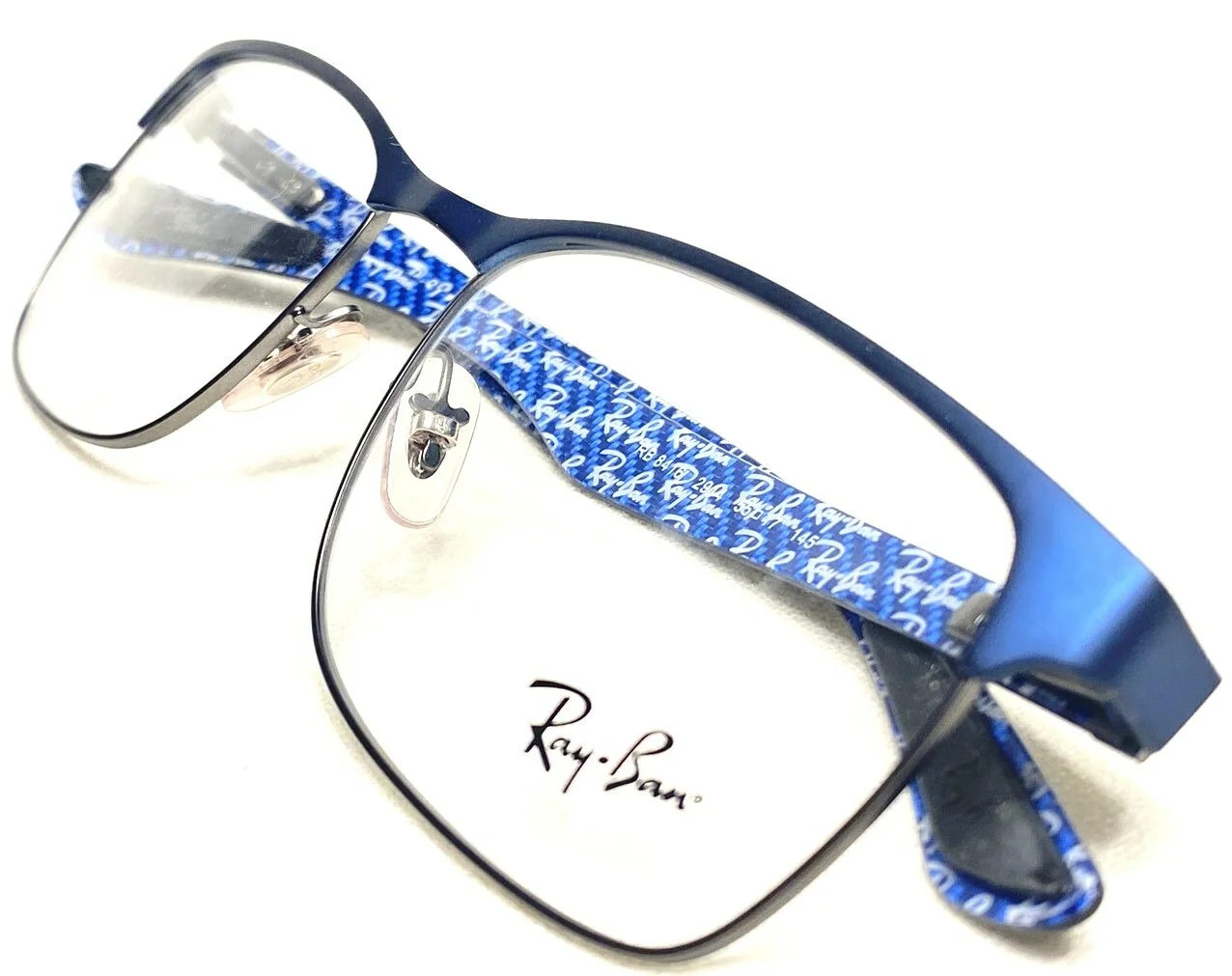 NEW Ray Ban RB8416 2914 Mens Blue & Black Carbon Fiber Eyeglasses Frames 55/17