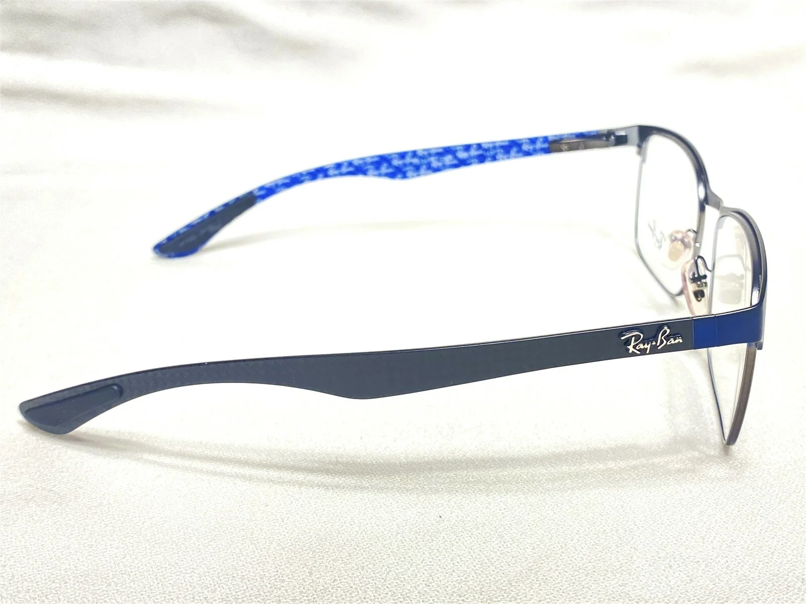 NEW Ray Ban RB8416 2914 Mens Blue & Black Carbon Fiber Eyeglasses Frames 55/17 3