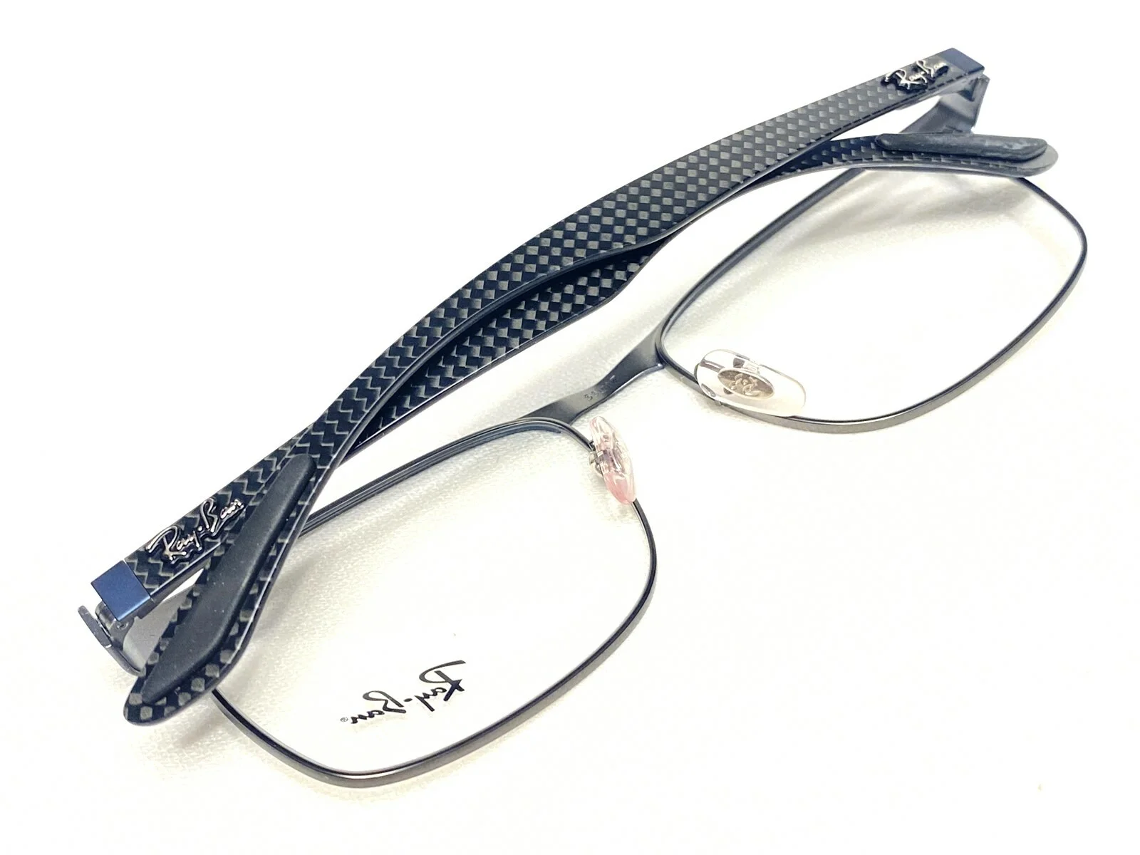 NEW Ray Ban RB8416 2914 Mens Blue & Black Carbon Fiber Eyeglasses Frames 55/17 4
