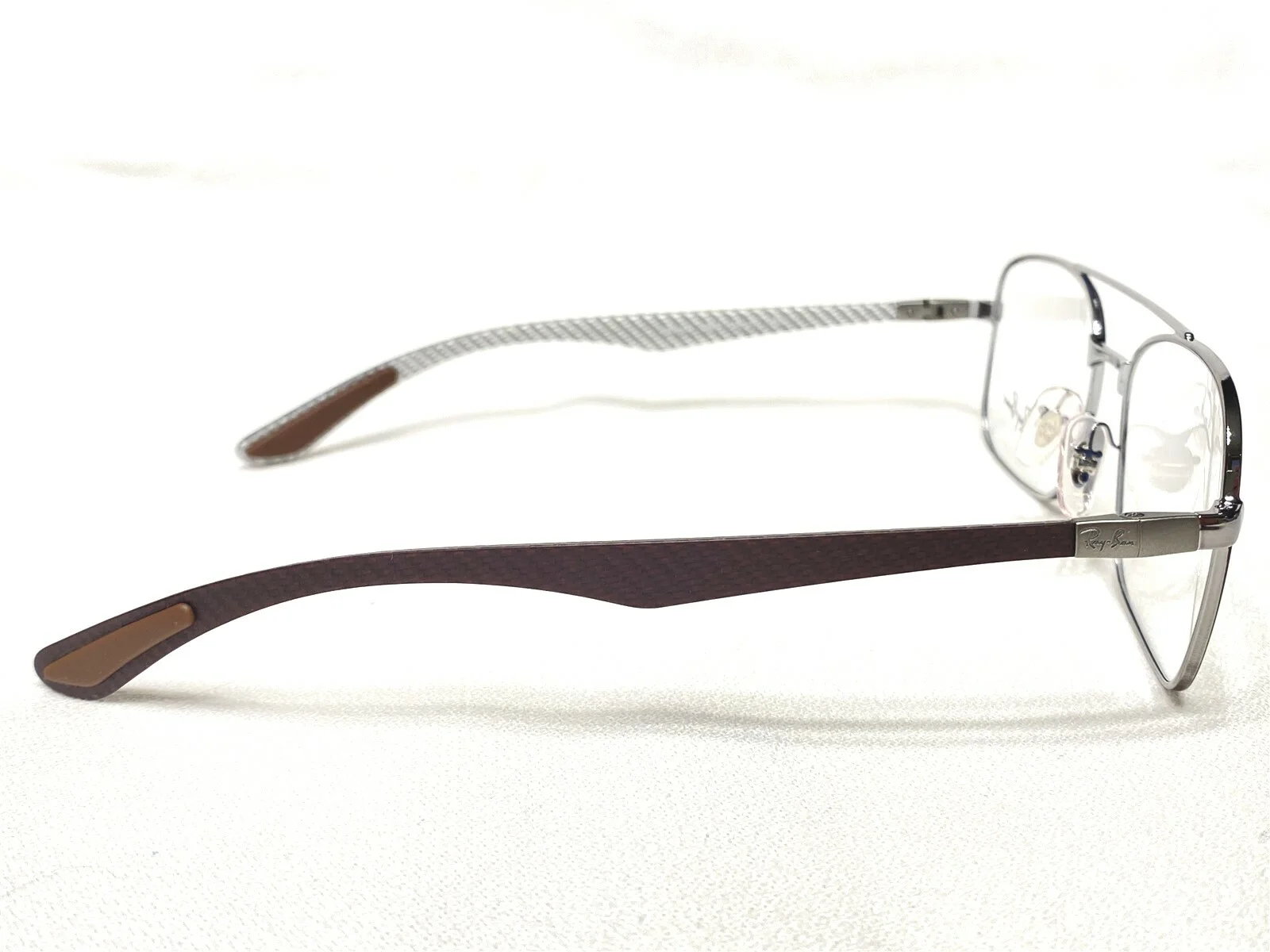 NEW Ray Ban RB8417 2952 Mens Gunmetal Aviator Carbon Fiber Eyeglasses Frames 55 3