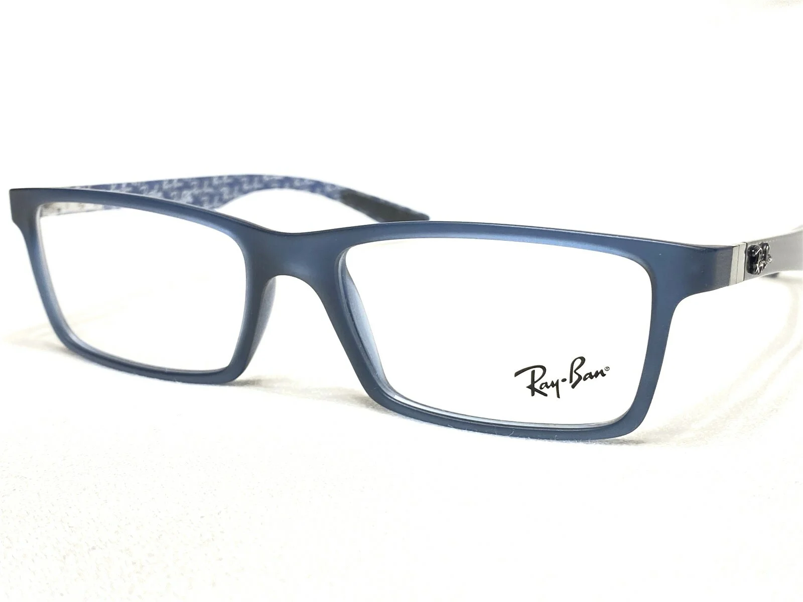 NEW Ray Ban RB8901 5262 Mens Blue & Black Carbon Fiber Eyeglasses Frames 53/17