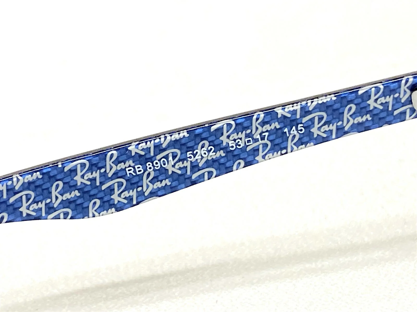NEW Ray Ban RB8901 5262 Mens Blue & Black Carbon Fiber Eyeglasses Frames 53/17 4
