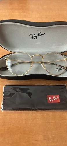 New RAY-BAN Rx-able Eyeglasses RB 3447V 2500 50-21 145 Gold Round 50MM Frames