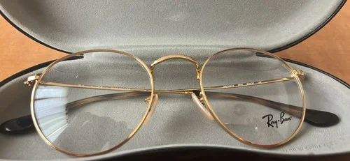 New RAY-BAN Rx-able Eyeglasses RB 3447V 2500 50-21 145 Gold Round 50MM Frames 3