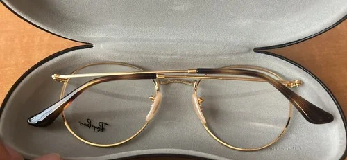 New RAY-BAN Rx-able Eyeglasses RB 3447V 2500 50-21 145 Gold Round 50MM Frames 4
