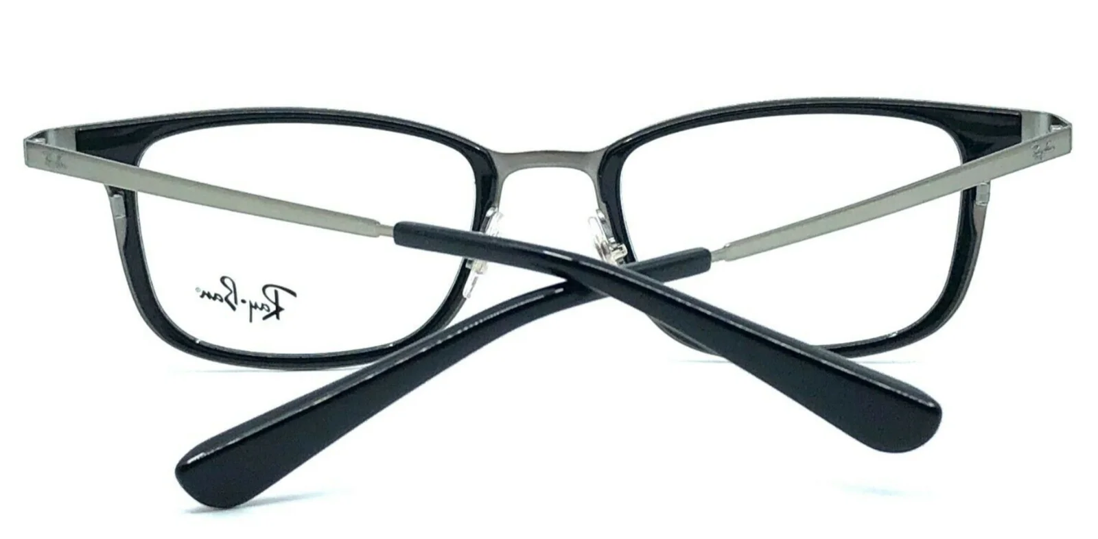 New RAY-BAN Rx-able Eyeglasses RB 6373M 2502 52-20 145 Black & Silver Frames 3