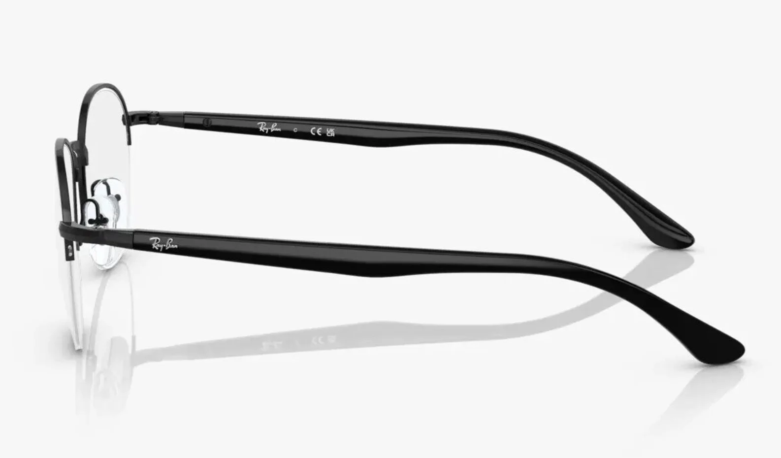New RAY-BAN Rx-able Eyeglasses RB 6487 2509 52-20 145 Black Semi-Rimless Frames 3