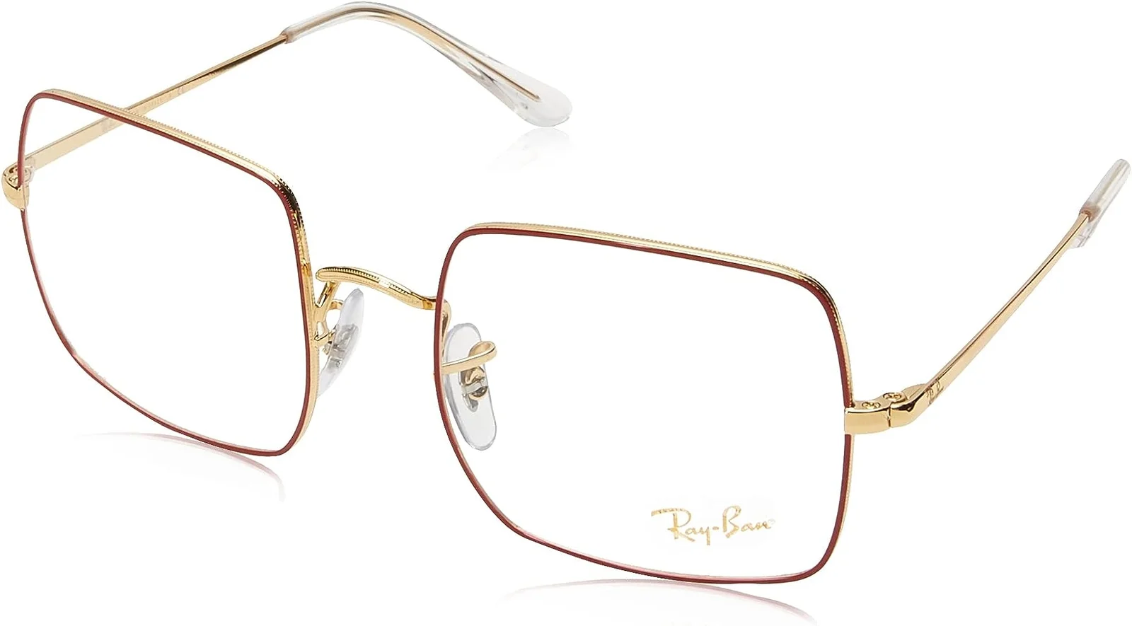 New Ray-Ban RX1971V 3106 Shiny Red/Gold Demo Lens 54/19/145 Authentic Eyeglasses