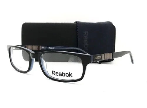 New Reebok Eyeglasses R 3004 Black Blue 53•17•140 With Original Case