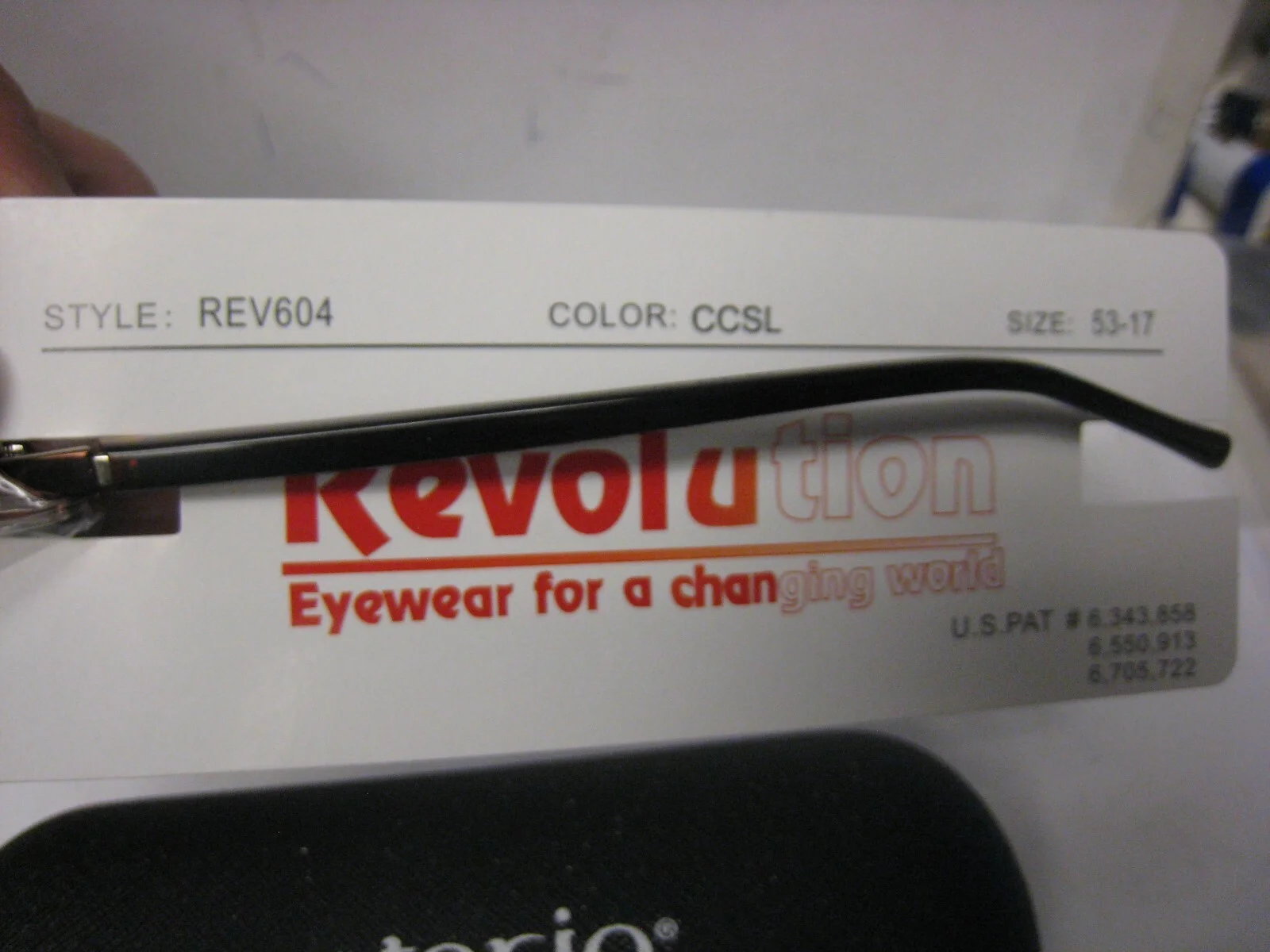 NEW Revolution Eyeglass Frame With MAGNETIC SUN SHADE REV 604 CCSL 53-17-140 4