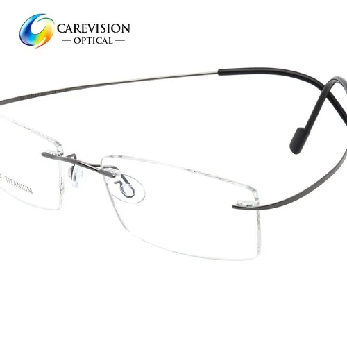 New Rimless β-Titanium Eyeglass Frame Men Ultra light Flexible Screwless Glasses