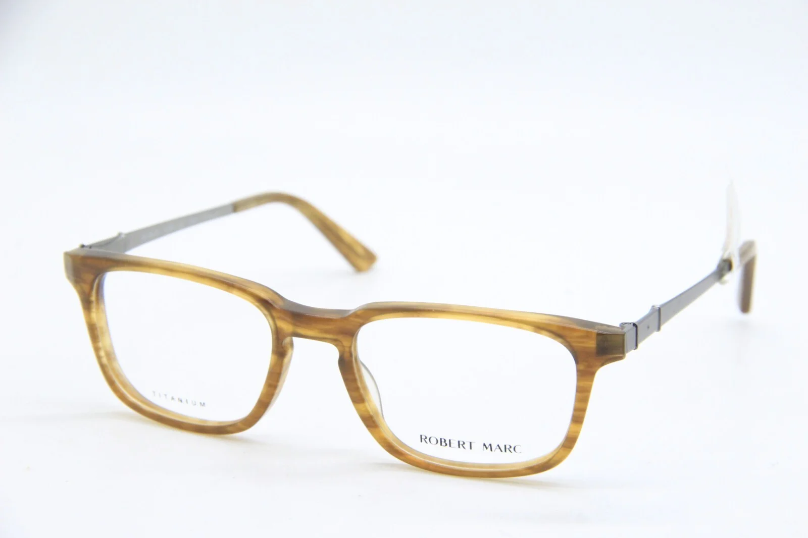 NEW ROBERT MARC RM 842 274M BROWN HORN AUTHENTIC EYEGLASSES FRAMES 51-19