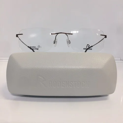 New Rodenstock 7054 D Shiny Brown Titanium Rimless Screwless Eyeglasses 56mm