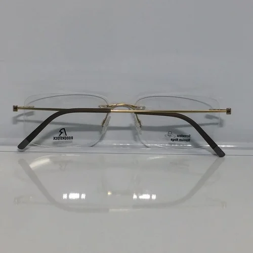 New Rodenstock 7054 S4 Matte Gold Rimless Titanium Eyeglasses 56mm 4