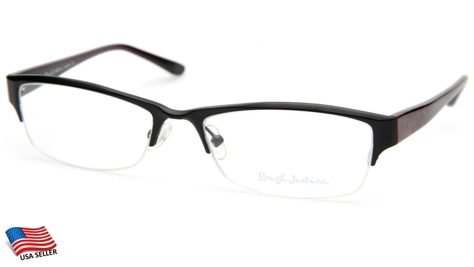 NEW Rough Justice Cheater Midnight Black EYEGLASSES GLASSES FRAME 54-17-135mm