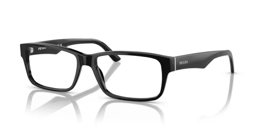 New Rx-able PRADA Eyeglasses VPR 16M 1AB-1O1 55-16 140 Gloss Black Plastic Frame 3