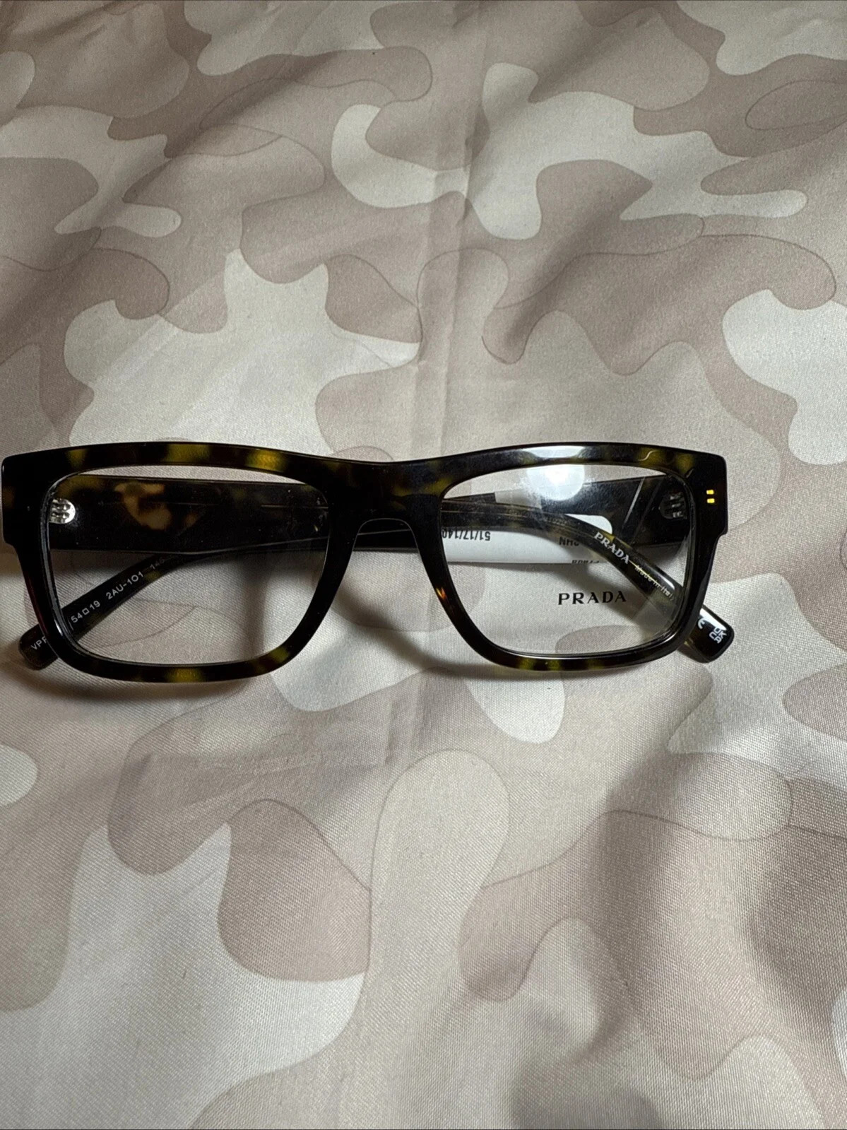 New Rx-able PRADA Eyeglasses VPR 16M 1AB-1O1 55-16 140 Gloss Black Plastic Frame 4