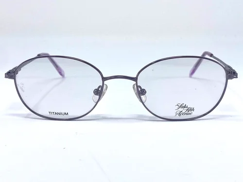 New SAKS FIFTH AVENUE 199T Pink Oval Titanium Womens Eyeglasses Frame 50-18-130