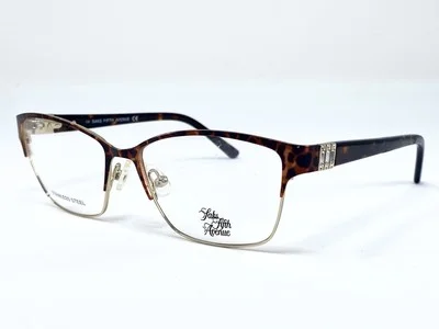 New SAKS FIFTH AVENUE 282 Brown Leopard Print Womens Eyeglasses Frame 53-15-130 2