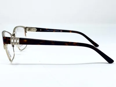 New SAKS FIFTH AVENUE 282 Brown Leopard Print Womens Eyeglasses Frame 53-15-130 3