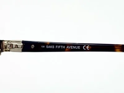 New SAKS FIFTH AVENUE 282 Brown Leopard Print Womens Eyeglasses Frame 53-15-130 4