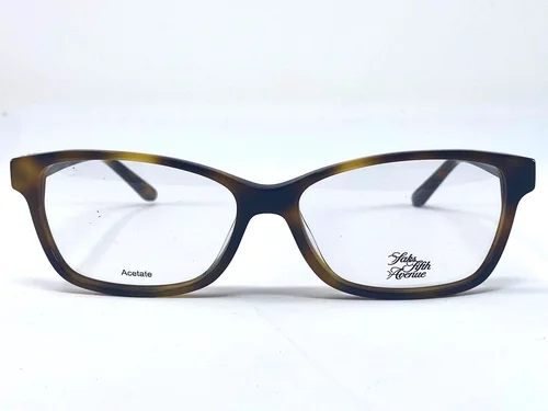 New SAKS FIFTH AVENUE 286 Brown Havana Acetate Womens Eyeglasses Frame 53-15-130