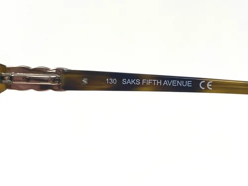 New SAKS FIFTH AVENUE 286 Brown Havana Acetate Womens Eyeglasses Frame 53-15-130 4