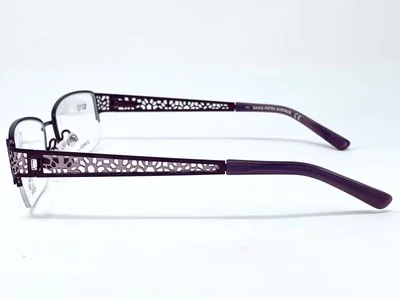 New SAKS FIFTH AVENUE 291 Purple Metal Half Rim Women Eyeglasses Frame 52-17-130 3
