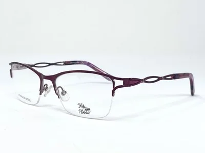 New SAKS FIFTH AVENUE 299 Purple Half Rim Womens Eyeglasses Frame 52-17-130 2