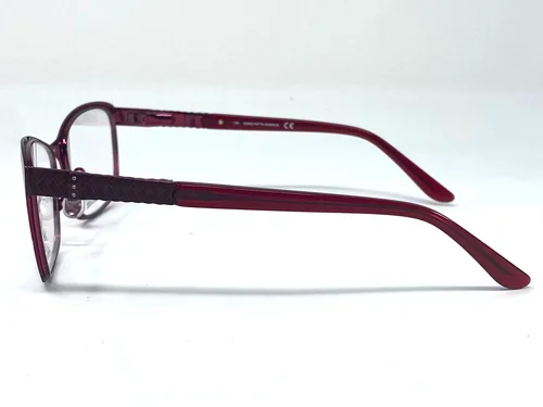 New SAKS FIFTH AVENUE 321 Red Full Rim Steel Womens Eyeglasses Frame 52-16-130 3