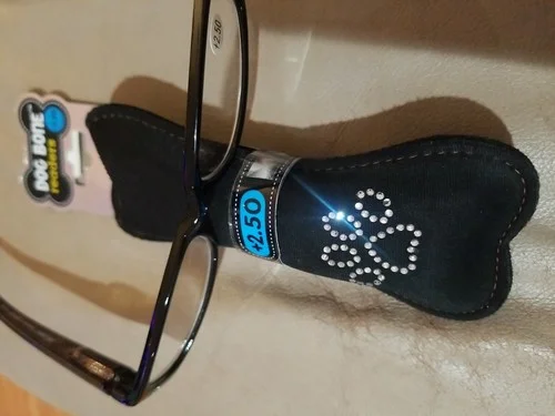 New Select-A-Vision Dog Bone Reading Readers Glasses Dog Crystal Print +2.50 2