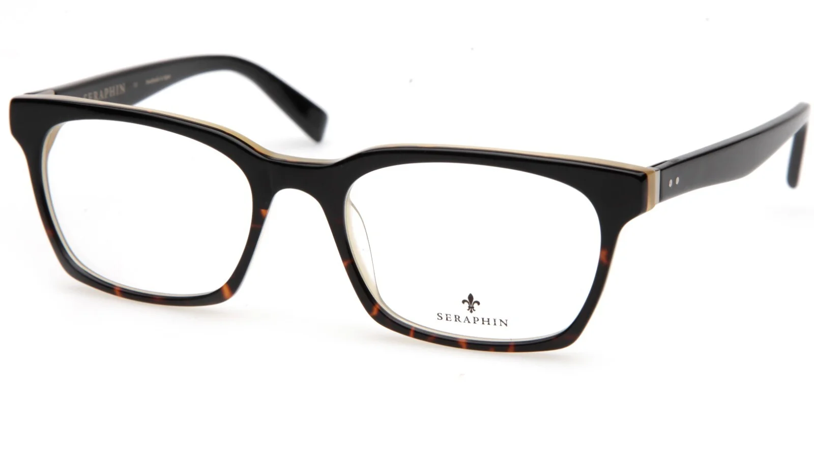 New SERAPHIN PORTLAND / 8977 Black Tortoise Eyeglasses 55-19-145mm B38mm