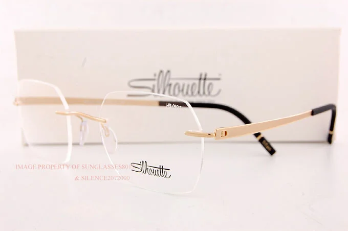 New Silhouette Eyeglass Frames MOMENTUM 5529 HB 7520 Golden Hour 50mm