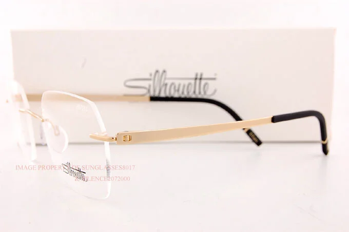 New Silhouette Eyeglass Frames MOMENTUM 5529 HB 7520 Golden Hour 50mm 3
