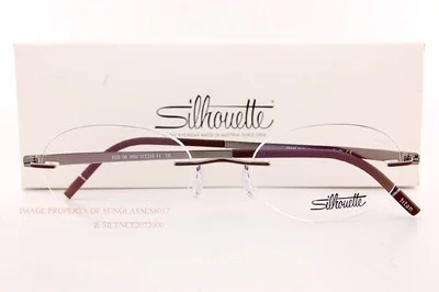 New Silhouette Eyeglass Frames MOMENTUM 5529/GA 6060 Ruthenium/Cohiba Brown 52 2
