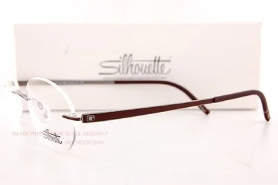 New Silhouette Eyeglass Frames MOMENTUM 5529/GA 6060 Ruthenium/Cohiba Brown 52 3